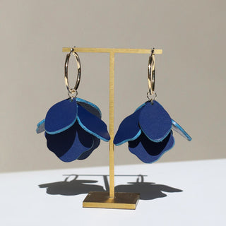 Navy Margot Margot Petal Hoop Earrings