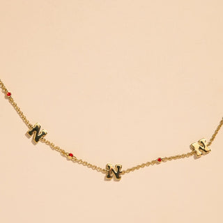 University of Nebraska Gem Delicate Saturn Chain Necklace