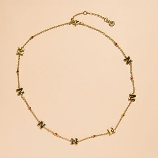 University of Nebraska Gem Delicate Saturn Chain Necklace