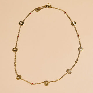 Ohio State University Gem Delicate Saturn Chain Necklace