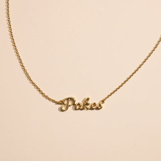 Oklahoma State University "POKES" Script Necklace