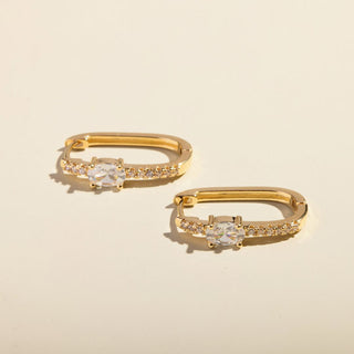 Pavé Oval Hoops