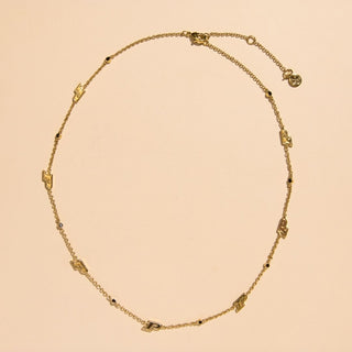 Purdue University Gem Delicate Saturn Chain Necklace