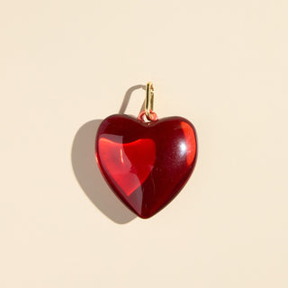 Red Acrylic Heart Charm