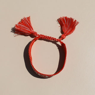Red KC Woven Canvas Bracelet