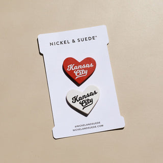 Red & White KC Lover Magnet Set