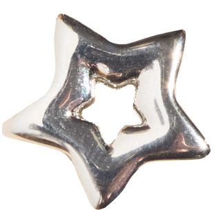 Silver Open Star Bubble Bead