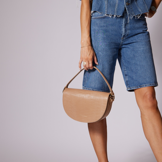 Sofie Saddle Bag in Iced Latte