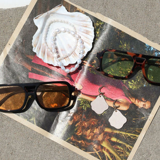 Green Vintage Aviator Sunglasses