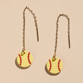 Softball Slugger Threader Earrings