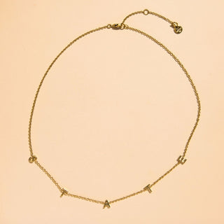 Michigan State University "STATE" Initial Necklace