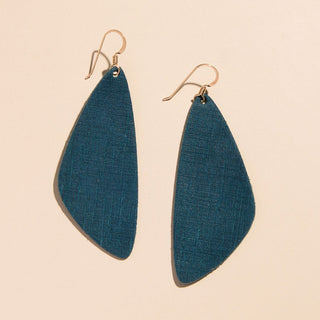 Stormy Teal Evie Organic Drop Earrings