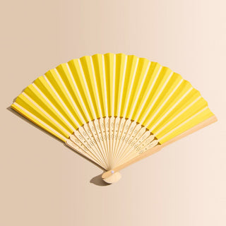 Yellow Paper Folding Fan