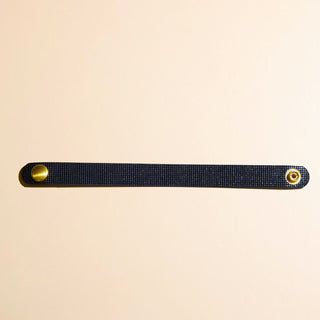 Afterglow Thin Leather Cuff Bracelet - Nickel & Suede