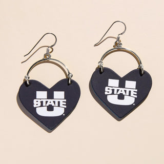 Aggie Blue Utah State University Lover - Nickel & Suede