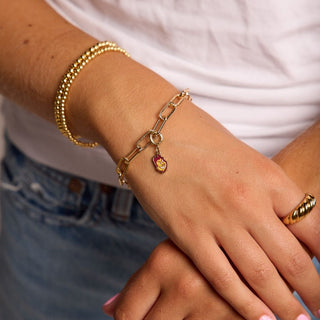 Arizona State University Charm Bracelet - Nickel & Suede