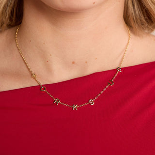 Arizona State University "Forks Up" Initial Necklace - Nickel & Suede