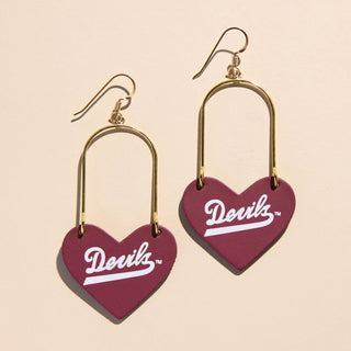 ASU Maroon Arizona State University Heartthrobs - Nickel & Suede