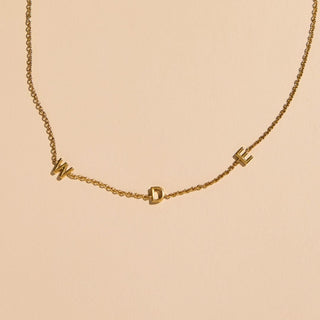 Auburn University "WDE" Initial Necklace - Nickel & Suede