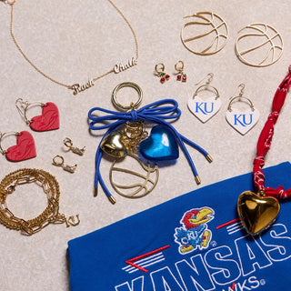 Basketball Bag Charm - Nickel & Suede