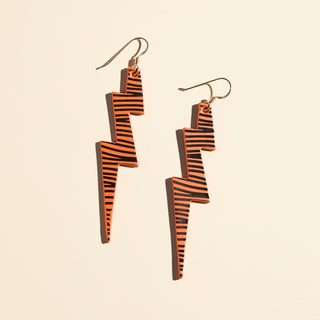 Bengals Lightning Bolts - Nickel & Suede