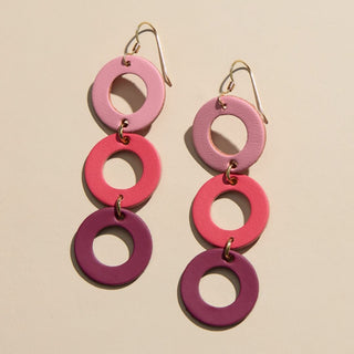 Berry Blush Ombré Piper - Nickel & Suede