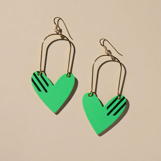 Big Brothers Big Sisters Electric Green Sweethearts - Nickel & Suede