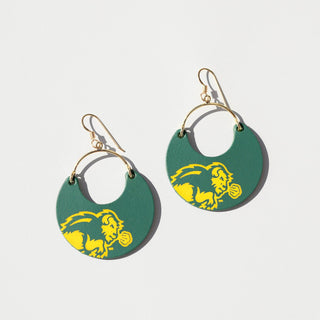 Bison Green North Dakota State University Ninas - Nickel & Suede