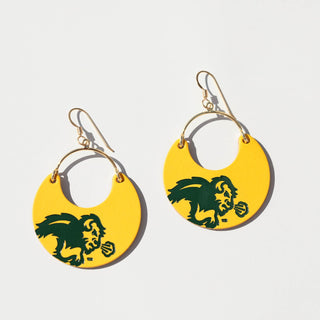 Bison Yellow North Dakota State University Ninas - Nickel & Suede