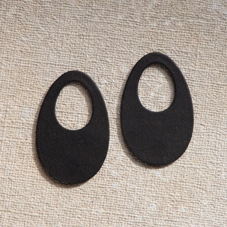 Black Olivia Extra Leather Pair - Nickel & Suede