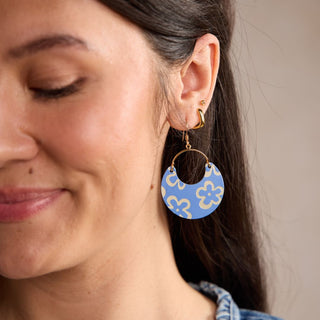 Blue Lapis Bloomscape Nina - Nickel & Suede