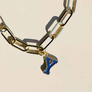 Brigham Young University Charm Bracelet - Nickel & Suede