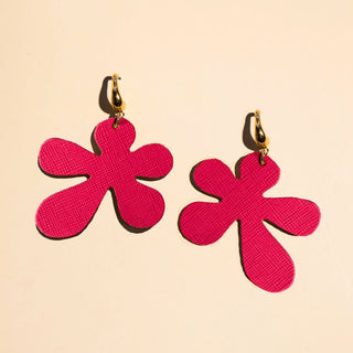 Bright Melon Poppy - Nickel & Suede