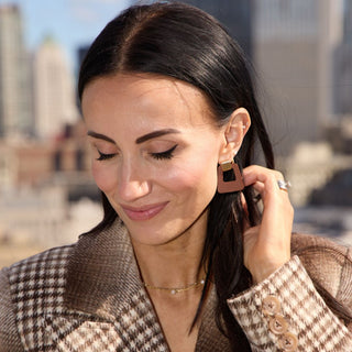 Brown Avery - Nickel & Suede