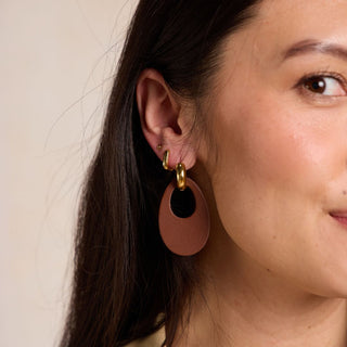 Brown Olivia - Nickel & Suede