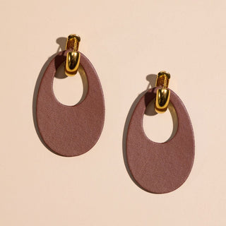 Brown Olivia - Nickel & Suede