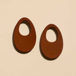 Brown Olivia Extra Leather Pair - Nickel & Suede