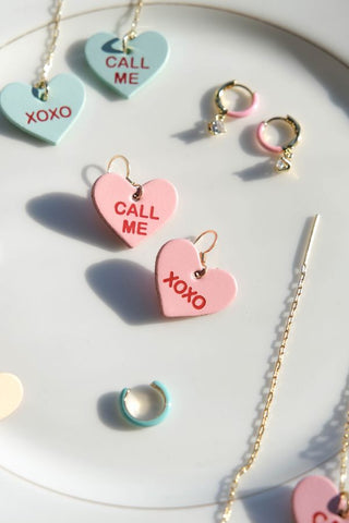 Cameo Conversation Heart Minis - Nickel & Suede