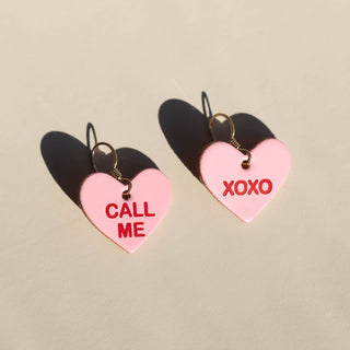 Cameo Conversation Heart Minis - Nickel & Suede