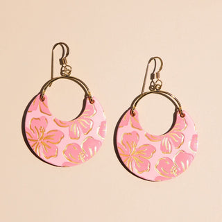 Cameo Hibiscus Nina - Nickel & Suede