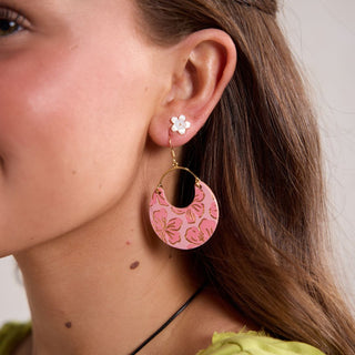 Cameo Hibiscus Nina - Nickel & Suede