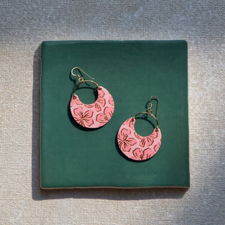 Cameo Hibiscus Nina - Nickel & Suede