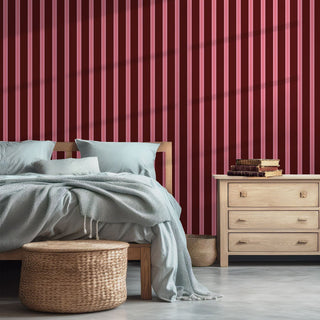 Candy Stripe Wallpaper - Nickel & Suede