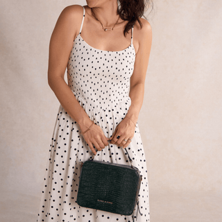 Cassetta Crossbody in Serrano - Nickel & Suede