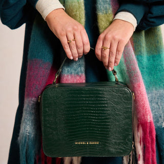 Cassetta Crossbody in Serrano - Nickel & Suede