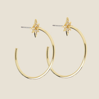 Celestial Hoops - Nickel & Suede