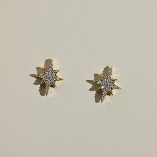 Celestial Studs - Nickel & Suede