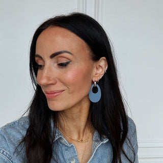 Cornflower Olivia - Nickel & Suede