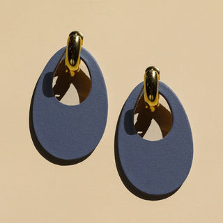 Cornflower Olivia - Nickel & Suede