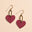 Cranberry Remi Heart Earrings